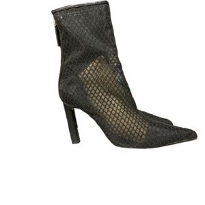 ZARA Black mesh booties